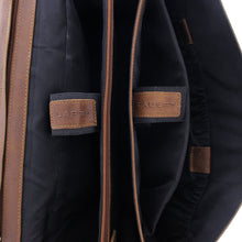 Afbeelding in Gallery-weergave laden, BRUIN CRACK LEER OXFORD 3-VAKS VOORV 15.6 LAPTOP TAS