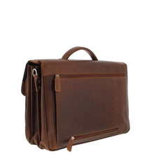 Afbeelding in Gallery-weergave laden, BRUIN CRACK LEER OXFORD 3-VAKS VOORV 15.6 LAPTOP TAS
