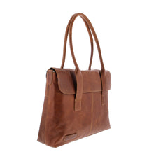 Afbeelding in Gallery-weergave laden, DAMES 15.6 LAPTOPTAS DALIAN MET KLEP COGNAC