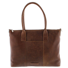 Afbeelding in Gallery-weergave laden, PLEVIER PARRAMATTA TOTE BAG 15.6 INCH COGNAC