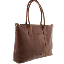 Afbeelding in Gallery-weergave laden, PLEVIER PARRAMATTA TOTE BAG 15.6 INCH COGNAC