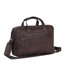 Afbeelding in Gallery-weergave laden, Laptoptas Ryan 17.3 inch leder bruin Chesterfield