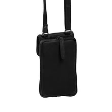 Afbeelding in Gallery-weergave laden, Tasje met lange riem voor GSM Anderson leder zwart Chesterfield