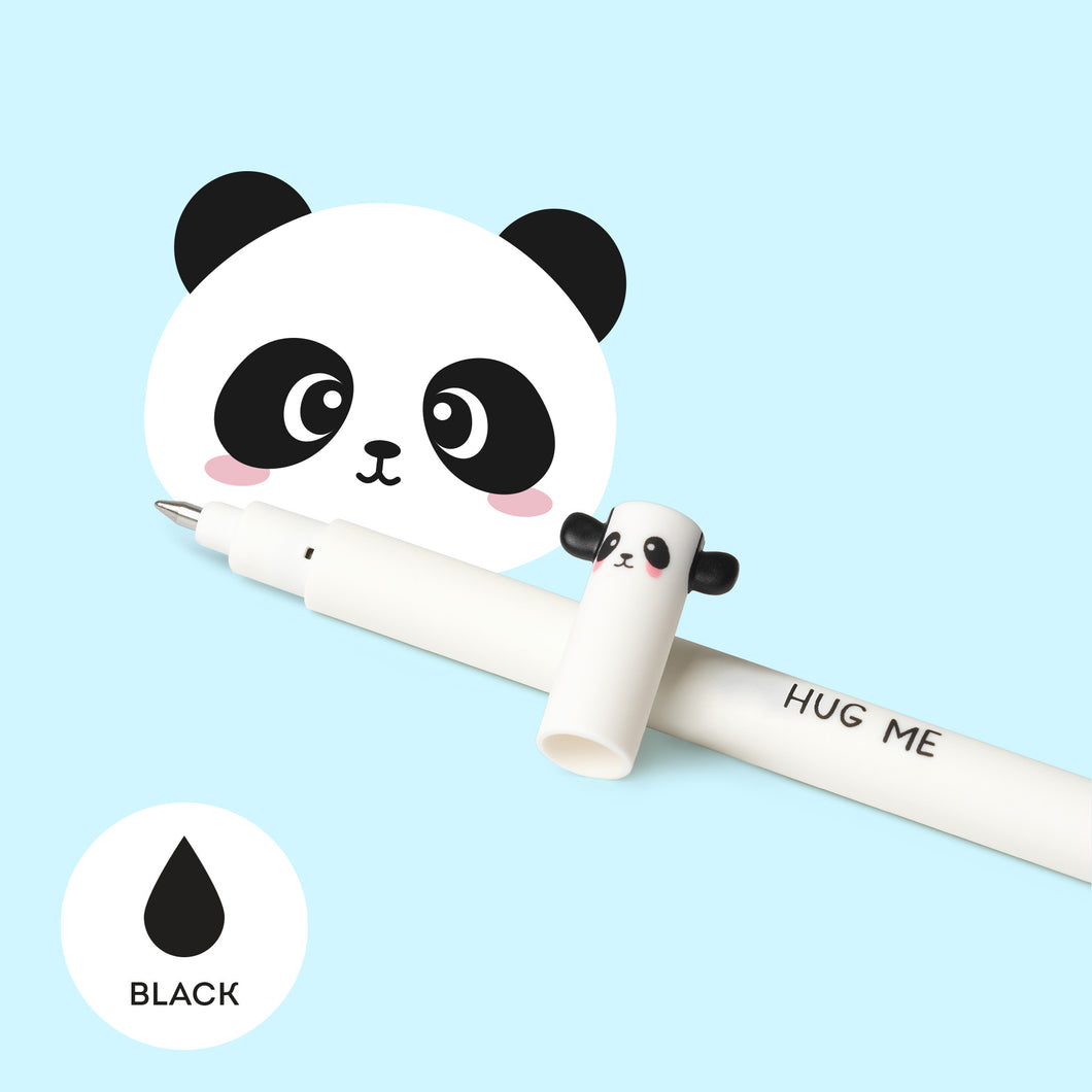 Uitwisbare pen zwart Panda Legami