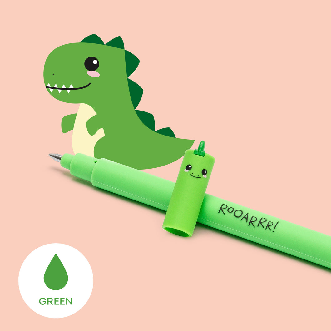 Uitwisbare pen groen Dino Legami