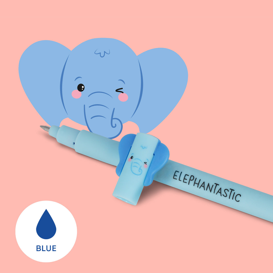 Uitwisbare pen blauw olifant Legami