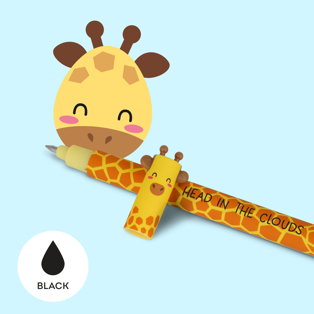Uitwisbare pen zwart giraf Legami