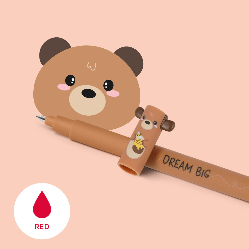 Uitwisbare pen rood Teddy beer Legami