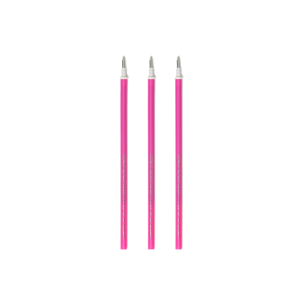 Vulling uitwisbare pen roze 3st Legami