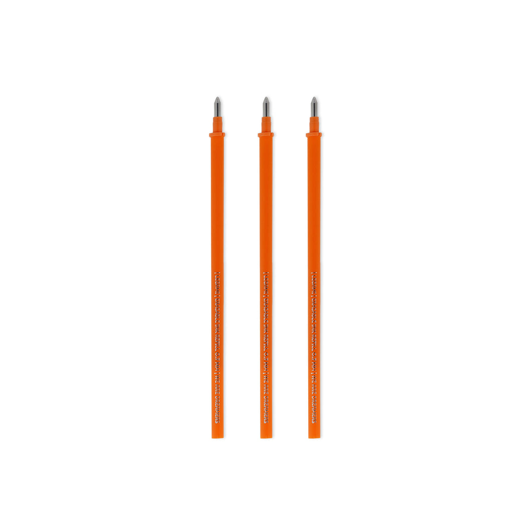 Vulling uitwisbare pen oranje 3st Legami